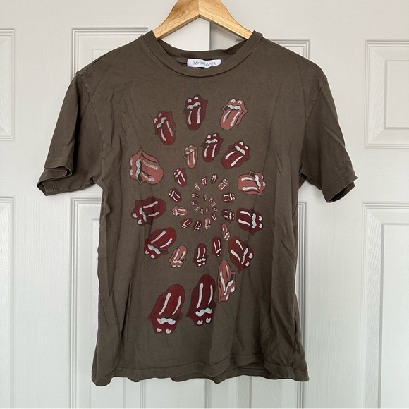 Daydreamer Rolling Stones Brown Graphic T-Shirt - Picture 1 of 4
